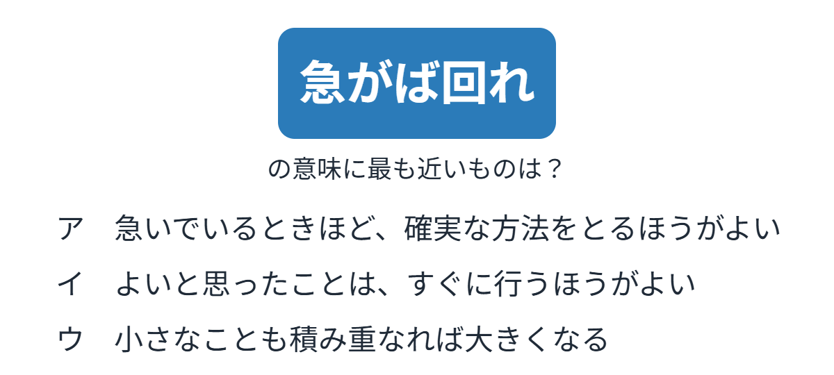 ことわざの類題