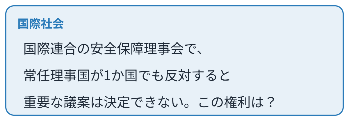 拒否権の類題