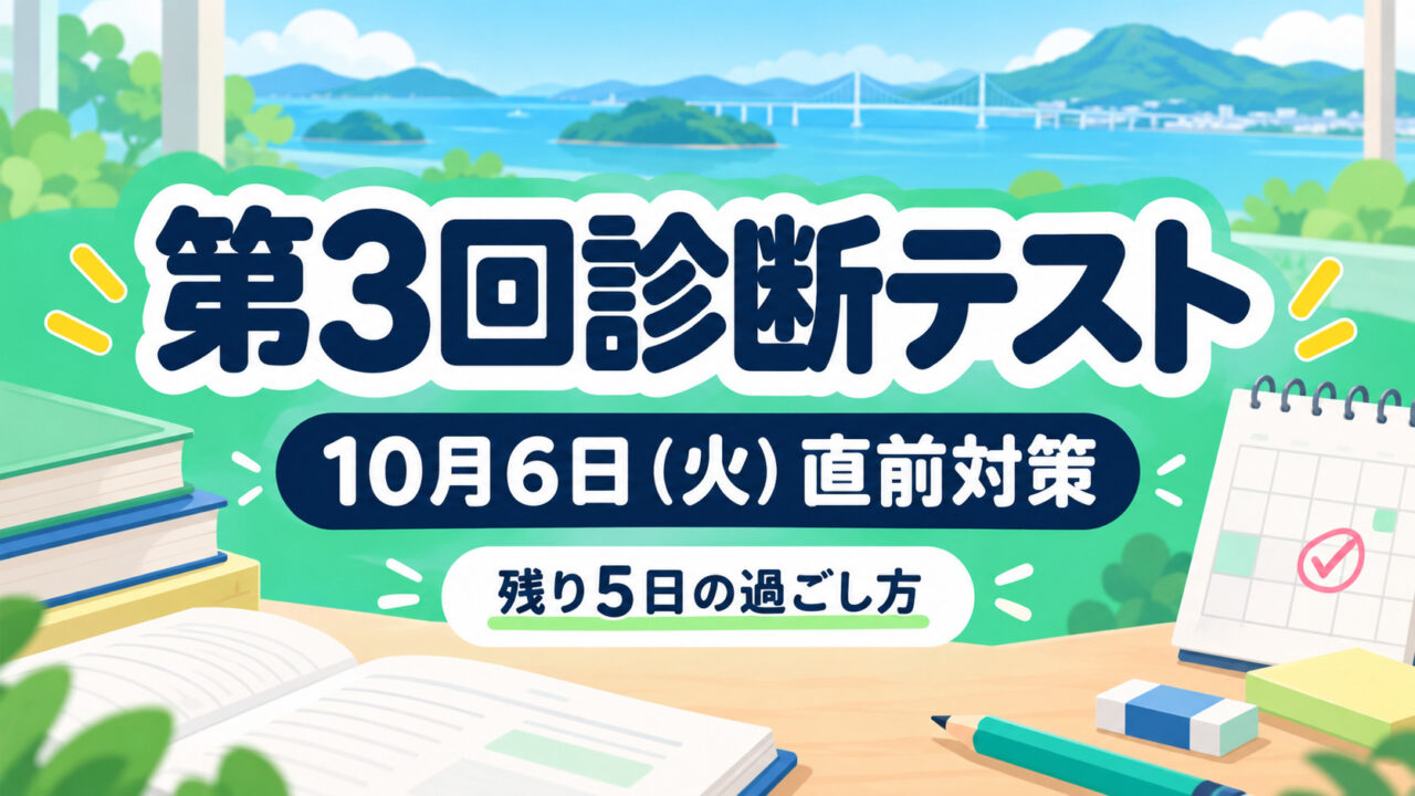 第3回診断テスト 10月6日（火）直前対策 残り5日の過ごし方